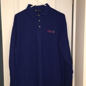 Peace Hippie Rainbow MOJO LS golf polo shirt L